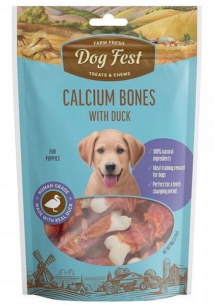 Лакомства для собак Dog Fest Calcium bones with duck 90g