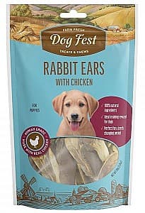 Лакомства для собак Dog Fest Rabbit ears with chichen 90g