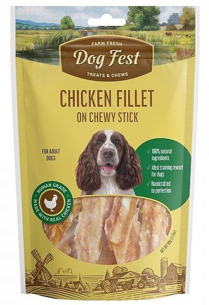 Лакомства для собак Dog Fest Chichen fillet on chewy stick 90g