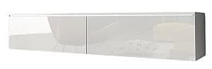 Comoda tv Bratex Lowboard D 140 (White/White Gloss)