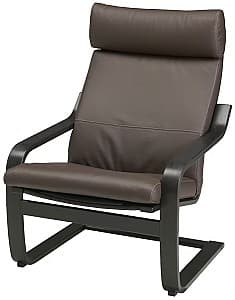 Кресло IKEA Poang Черно-коричневый/Глосе Темно-коричневый