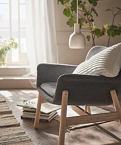 Кресло IKEA Vedbo Гуннаред Темно-серый