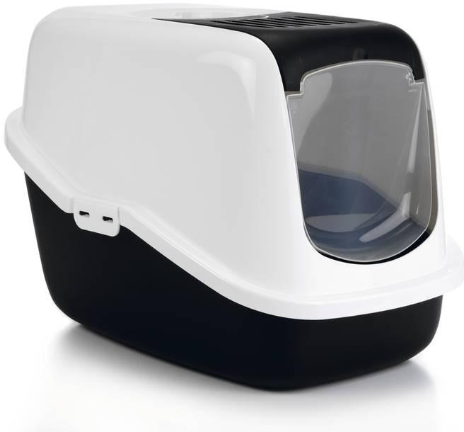 Закрытый туалет для кошек Beeztees NESTOR Black/White