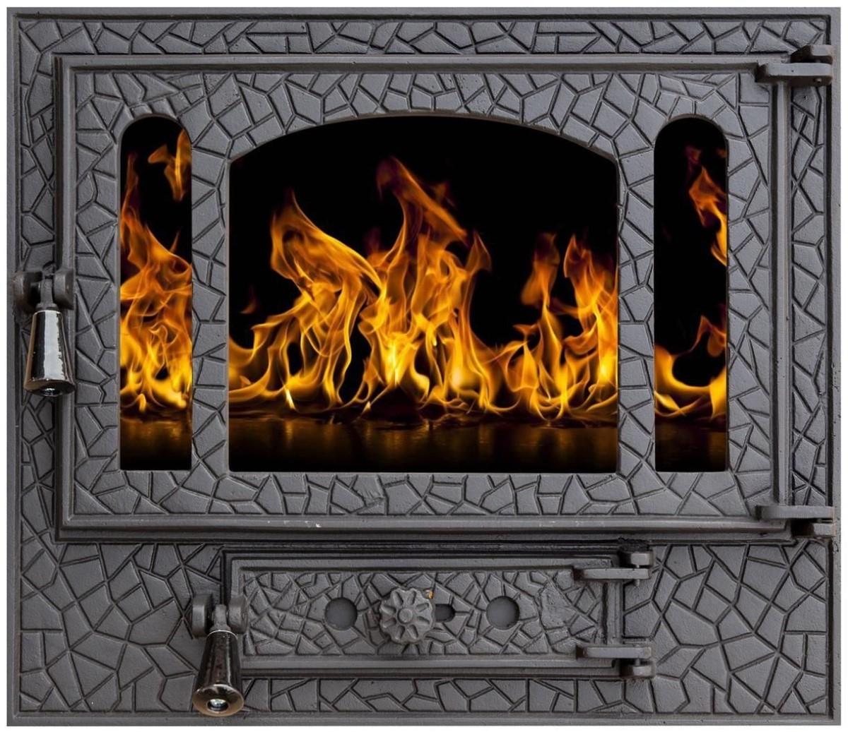 Дверца для печи Bavimetal Panorama средний