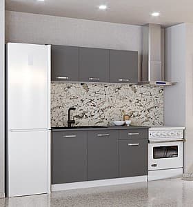 Кухонный гарнитур Haaus Ronda 1.5m Антрацит (Серый)/Белый