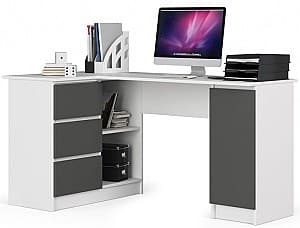 Офисный стол Akord B20 Left Белый/Графитовый Серый