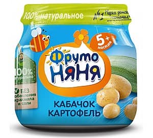 Пюре для детей ФрутоНяня Кабачки и картофель (5 месяцев+) 80 гр