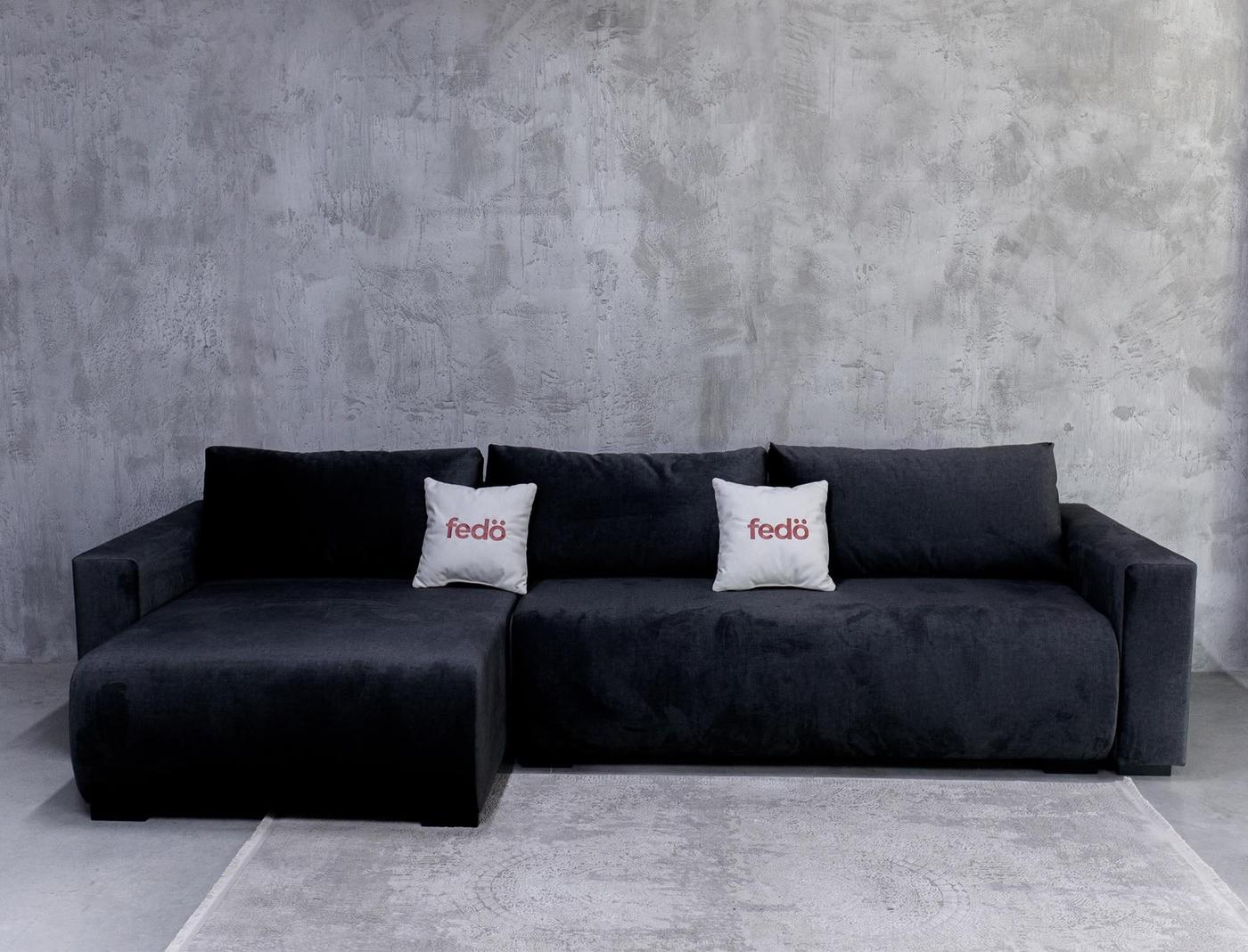 Угловой диван Fedo Stamford K3 Black