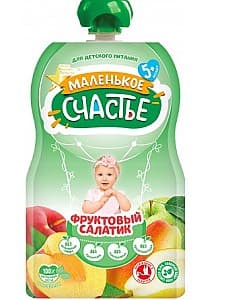 Пюре для детей Маленькое счастье Салат фруктовый (5 месяцев+) 90 гр.