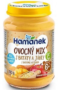 Piure pentru copii Hamanek Mix de fructe/cartof dulce/mei 190 gr. (6m+)