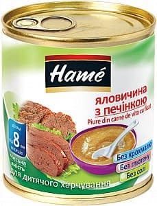 Пюре для детей Hame Мясо из говядины с печенью 100г