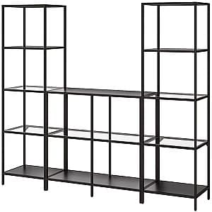 Стеллаж IKEA Vittsjo Стекло 202x36x175 Черно-коричневый