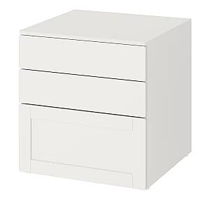 Comoda IKEA Smastad/Platsa 3 sertare 60x55x63 Alb/Cdru Alb