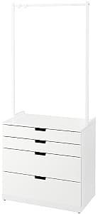 Antreu IKEA Nordli 4 sertare 80x192 Alb