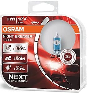 Автомобильная лампа Osram Н11 64211 NL +150% 12V 55W
