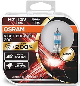 Автомобильная лампа Osram 64210 NB200 +200% H7 12V 55W