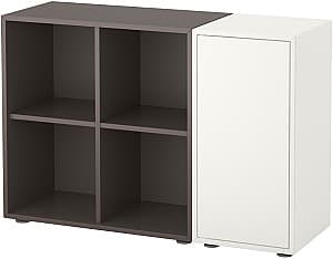 Etajera IKEA Eket 105x35x72 Alb/Gri Inchis