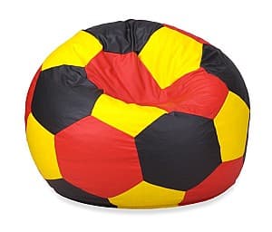 Fotoliu puf Beanbag Ares XXL Black Yellow Red