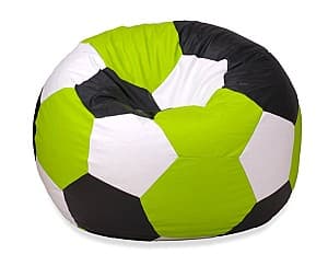 Fotoliu puf Beanbag Ares XXL Green White Black