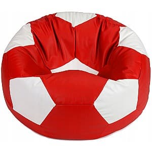 Fotoliu puf Beanbag Ares XL White Red