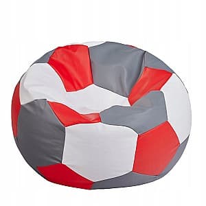 Fotoliu puf Beanbag Ares L Gray Red White