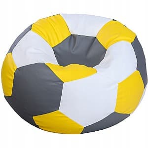 Кресло мешок Beanbag Ares L Gray White Yellow