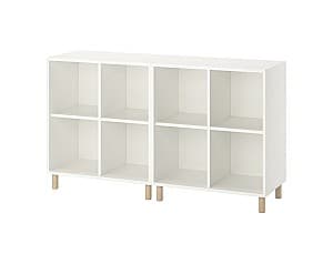 Стеллаж IKEA Eket с ножками/дерево 140x35x80 Белый