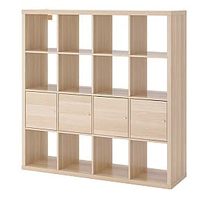 Etajera IKEA Kallax 4 organizatoare 147x147 Aspect Stejar Antichizat(Bej)