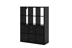 Etajera IKEA Kallax cu 6 organizatoare 112x147 Negru-maro