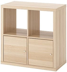 Etajera IKEA Kallax cu uşi 77x77 Aspect Stejar Antichizat(Bej)