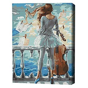 Картина по номерам BrushMe Музыкальная девочка BS22303