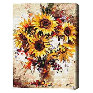 Tablou pe numere BrushMe Pictură cu flori de floarea soarelui BS51415