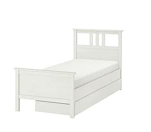 Pat IKEA Hemnes 2 cutii depozitare 90х200 Alb