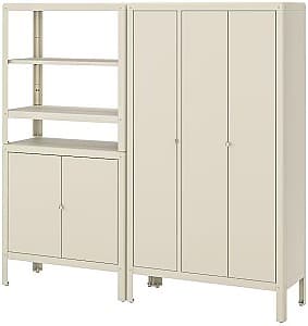 Стеллаж IKEA Kolbjorn 2 шкафчика 171x37x161 Бежевый