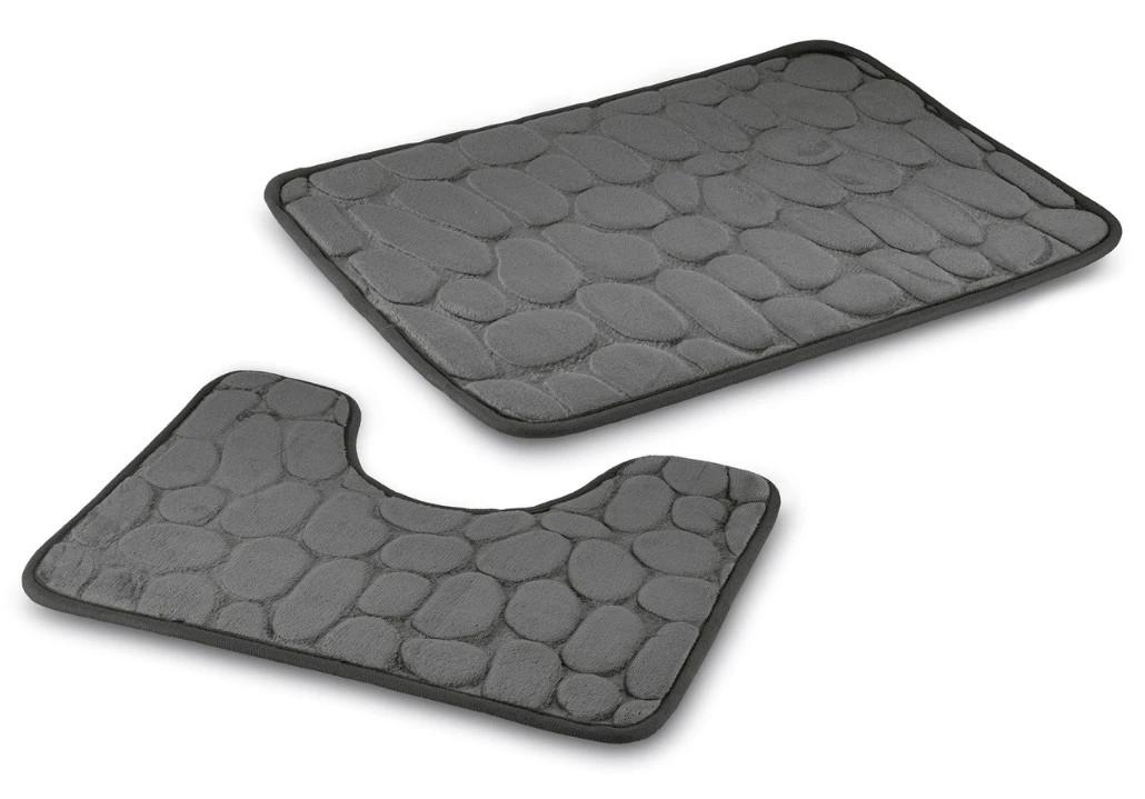 Covoras de baie Tadar Set Dark Grey 2pcs 60x40cm/50x40cm