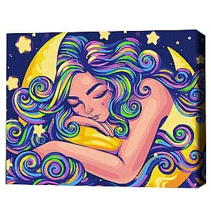 Tablou pe numere BrushMe Vise în culori de neon BS53865FC