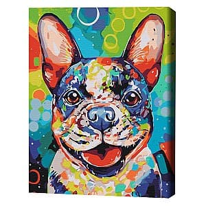 Картина по номерам BrushMe Собака в цветах BS38448FC
