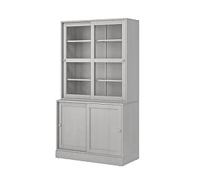 Dulap cu vitrina IKEA Havsta 121x47x212 Gri