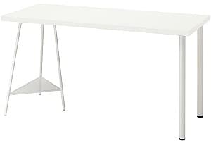 Masa de birou IKEA Lagkapten/Tillslag 140x60 Alb