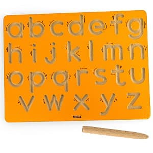 Детская доска VIGA алфавит (нижний регистр) и индикатор правильного написания 44695