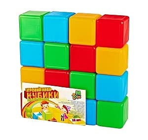  M-Toys Цветные кубики 16 шт. 13017