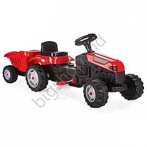 Kart cu pedale Pilsan Tractor cu remorca Active Red 07316