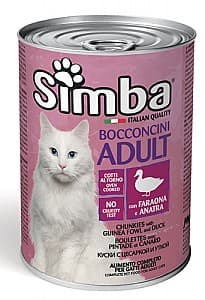 Hrană umedă pentru pisici SIMBA CAT Chunkies with guinea fowl and duck 415gr