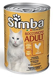 Hrană umedă pentru pisici SIMBA CAT Chunkies with chicken 415gr