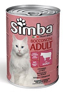 Hrană umedă pentru pisici SIMBA CAT Chunkies with beef 415gr