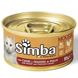 Влажный корм для кошек SIMBA CAT Pate with heart and chicken liver 85gr