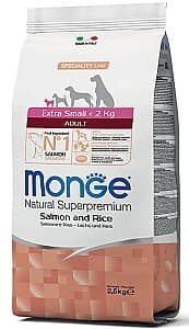 Hrană uscată pentru câini Monge EXTRA SMALL ADULT SALMONE/RICE 2.5kg