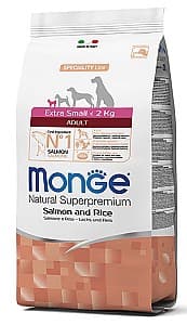 Hrană uscată pentru câini Monge EXTRA SMALL ADULT SALMONE/RICE