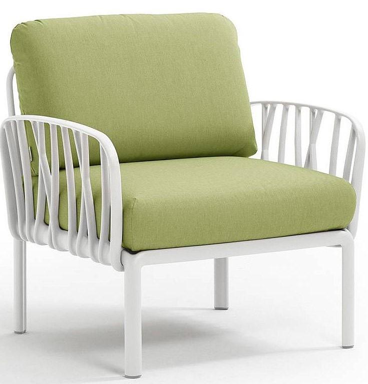 Fotoliu de terasa Nardi KOMODO POLTRONA Alb/Avocado Sunbrella 40371.00.139