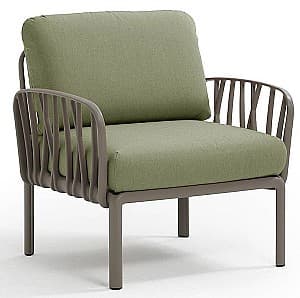 Кресло для террасы Nardi KOMODO POLTRONA Sunbrella 40371.10.140 Тортора (Коричневый)/Джунгли (Зеленый)